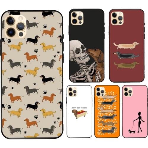 Cute Dachshund Sausage Dog Case For iPhone 7 8 Plus 6S X XR XS Max SE 2020 Fundas For iPhone 11 12 Pro Max mini