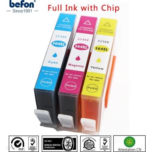 Befon C M Y 364 XL Cartridge Replacement for HP 364 HP364 684 684EE Ink Cartridge Deskjet 3070A 5510 6510 B209a C510a Printer