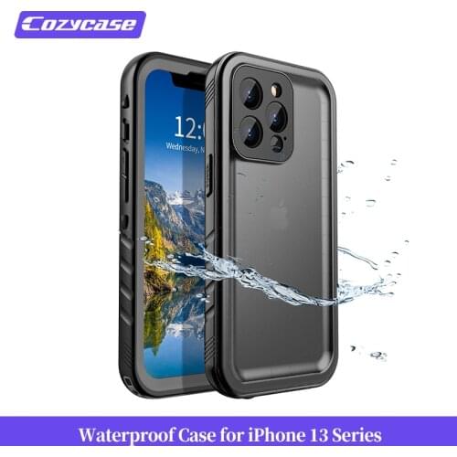 Cozycase Waterproof Phone Case For iPhone 13 Pro Max Full-Body Screen Protector Cover Drop Protection Water Proof Anti-Scratched