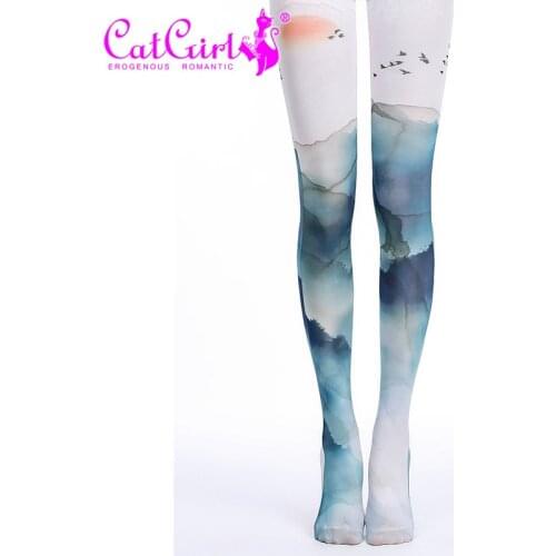 High Quality New Designs Print Patterned Pantyhose Womens Tights