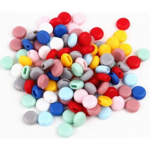 100pcs Plastic 10mm Flat Adjustment Buckle Beads Silica Gel Bottons for Mask Elastic Cord Stopper Rope Lock DIY Strap Cord End