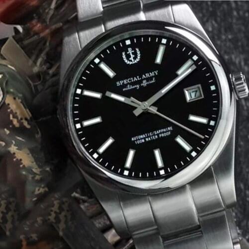 Special Forces Mens Mechanical Watch Military Sports Automatic Watches Mens 40mm Army Luminous 100m Waterproof Wristwatch Diver