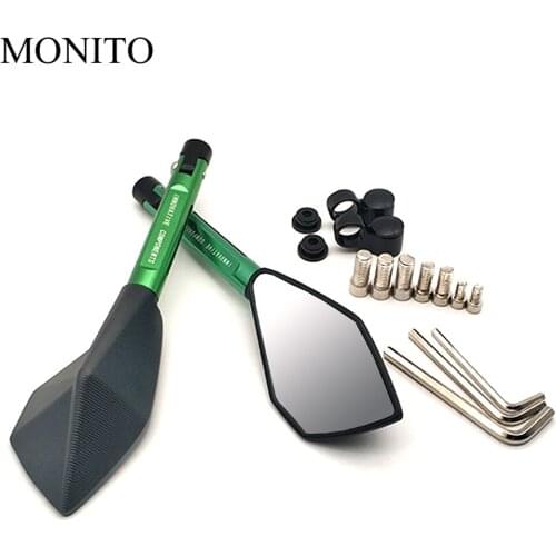 For KAWASAKI KLX KX 65 85 100 125 250 250F 450F KLX125 CNC Accessories Motorcycle Rearview Mirrors Moto Blind Spot Side Mirror