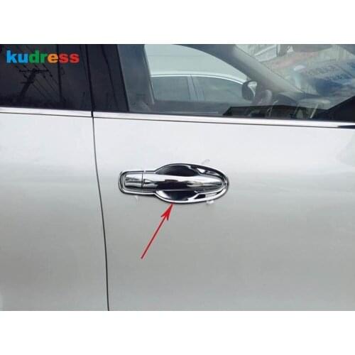 For Renault Koleos 2017 Second Generation ABS Chromium Exterior Side Door Bowl Moulding Cover Cup Trims Sticker Car Styling 8pcs