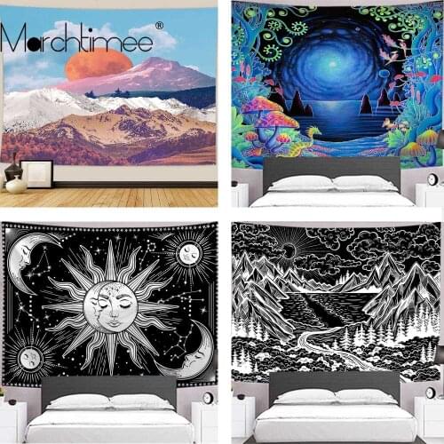 Creative Line Draw Tapestry Wall Hanging Boho Decor Hippie Kiss Psychedelic Abstract Wall Tapestry Carpet Cactus Tapestries