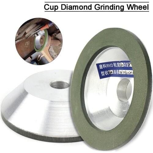 75/100/125mm Diamond Grinding Wheel Cup, Grinding Circles for Tungsten Steel Milling Cutter Tool Sharpener Grinder Accessories