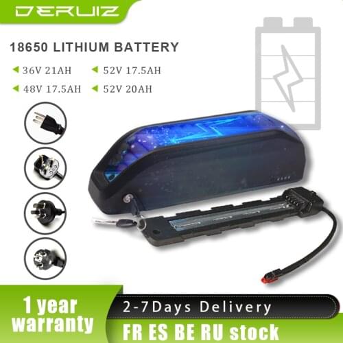 Electric Ebike Battery 18650 Cell 36V17AH 36V1AH 48V17.5AH 52V17.5AH downtub li-ion battery bafang BBS01B BBS02B BBSHD