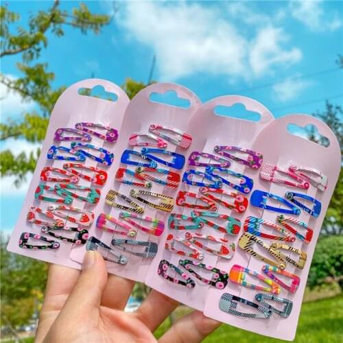 48Pcs/Lot Girls Mini Hair Accessories Fruit Headdress Cute Hairclip Cartoon Hairpins Flower Barrettes Korean Hair Clips for Kids