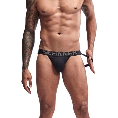 2019 New Sexy Bikini Men Underwear Men Thongs Briefs Gay Penis Pouch Double Thong Underwear Male Jockstrap
