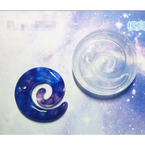New Transparent Silicone Mould Dried Flower Resin Decorative Craft DIY Spiral pendant Mold epoxy resin molds for jewelry