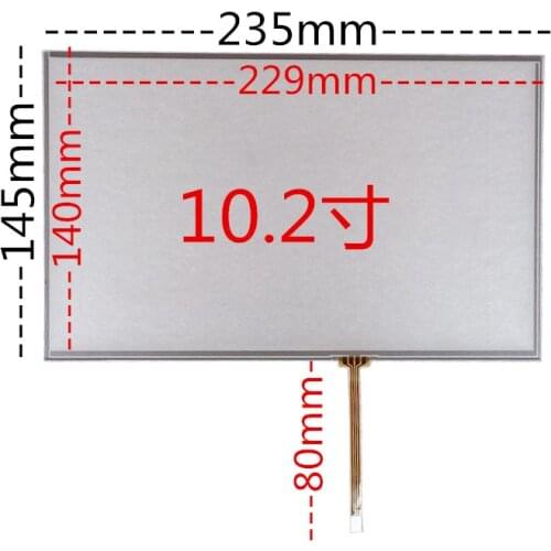 Original new 10.2''inch 4-wire resistive LCD touch screen industrial control industrial equipment touchpad 235*145