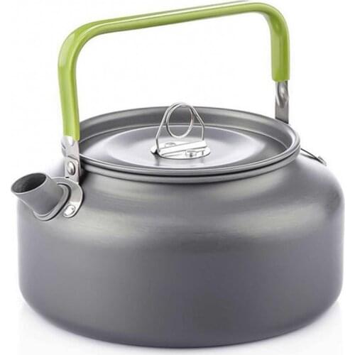 1.2L Portable Silver Small Outdoor Picnic Barbecue Fire Boiler Camping Boil Water Kettle Aluminum Alloy Outdoor Coffee Pot
