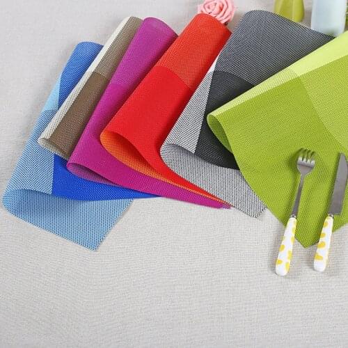 8 Colors Durable Pastoral Style Placemat Cross Design Coasters Protection Insulation Mats Restaurant Hotel Table Cloth Coasters