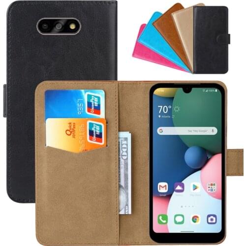 Luxury Wallet Case For LG Fortune 3 PU Leather Retro Flip Cover Magnetic Fashion Cases Strap