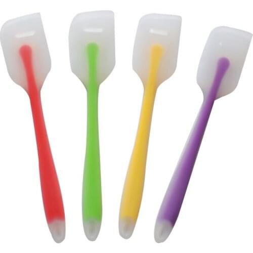 1 piece Silica Gel Integrated Scraper Translucent Large Cake Spatula Baking Tool Butter Spatula Color random