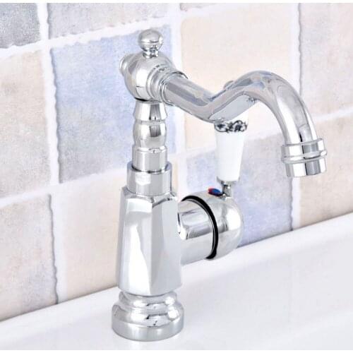 Kitchen Faucets Chrome Single Handle Kitchen Tap Single Hole Handle Swivel 360 Degree Water Mixer Tap Mixer Tap Nsf638