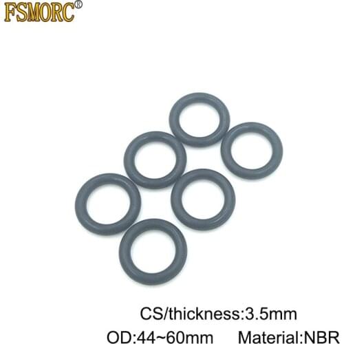 50pcs 3.5mm Thickness Nitrile Rubber O Rings OD 44 45 46 47 48 49 50 51 52 53 54 55 56 57 58 59 60mm NBR o ring sealing Gasket