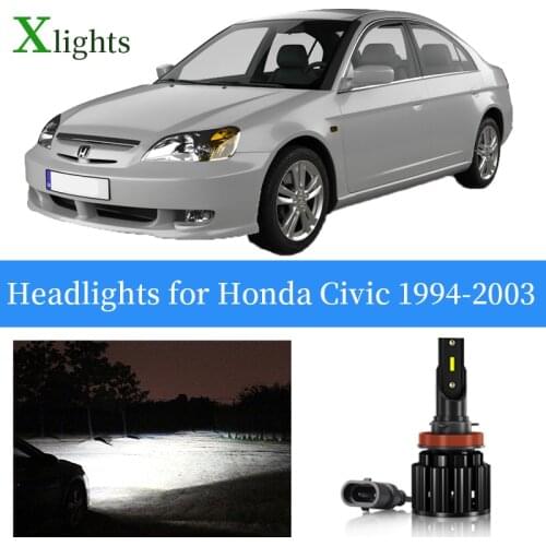 Xlights Car Bulbs For Honda Civic 1994 1995 1996 1997 1998 1999 2000 2001 2002 2003 LED Headlight Low High Beam Auto Light Lamp