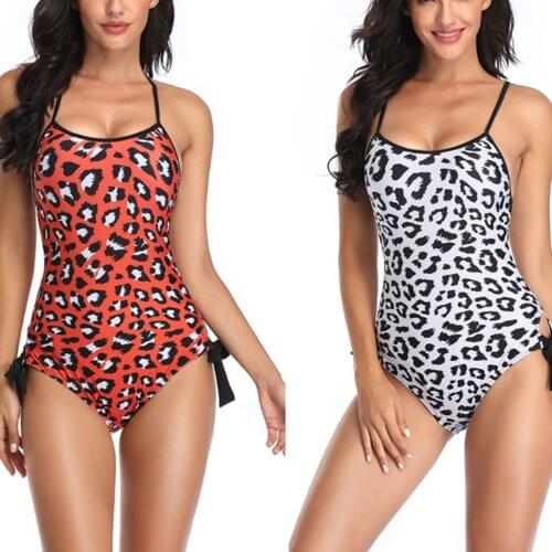 Women Sexy Backless Leopard One-piece Swimsuit Fashion Bathing Suit for Ladies Female