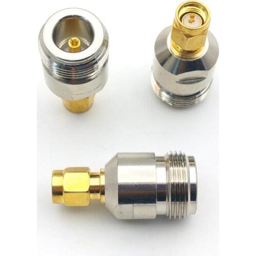 20pcs copper N jack pin to SMA plug pin RF COAXIAL straight connector