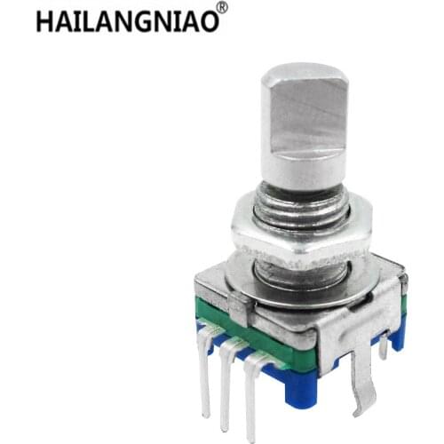 20pcs Rotary encoder,code switch/EC11/digital potentiometer,with switch,5Pin, handle length 20mm,new