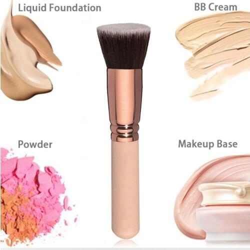 2021 new hot sale single bb cream makeup brush foundation brush flat head loose powder shadow trimming brush makeup tool