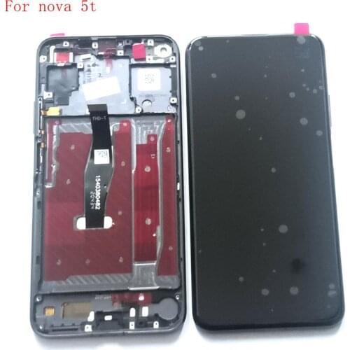 6.4"For Huawei Nova 5T Lcd Screen Display+Touch Glass Digitizer Frame Replacement For nova5T lcd YAL-L21 YAL-L61 YAL-L71