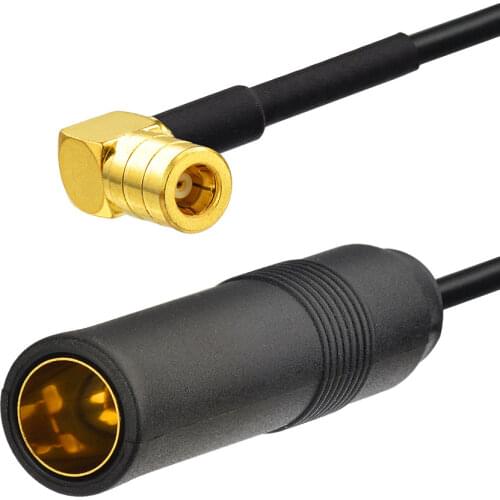 Superbat DAB/DAB+ Car Digital Radio Aerial DIN Jack to SMB Female Adapter Cable for Alpine Car Stereo