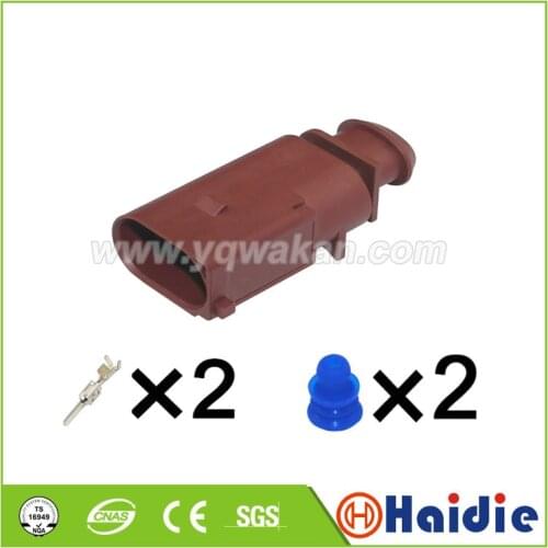 Free shipping 2sets 2pin male of 3B073722A 3B0 973 722 A 3B0 973 722A VW auto fan plug horn wire connector