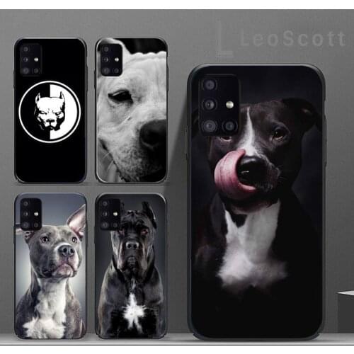 Pit Bull Lovely Pet Dog Pitbull Phone Cases For Samsung A50 A51 A71 A31 A21S S8 S9 S10 S20 S21 Plus Fe Ultra 4G 5G