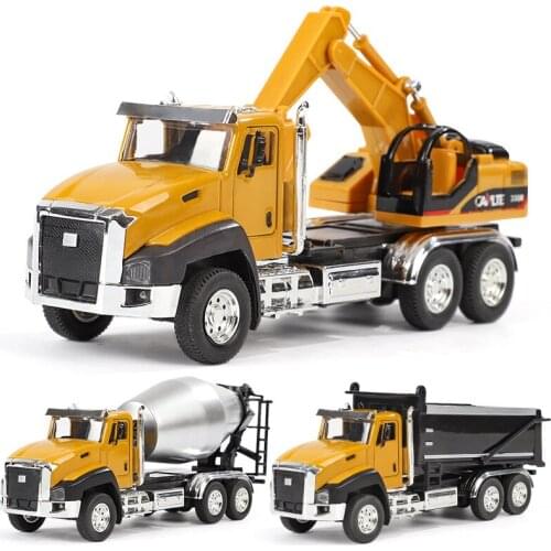 1:50 Baby Classic Alloy Simulation Engineering Car Toy Excavator Model Tractor Toy Dump Truck Model Toy Vehicles Gift For Boy