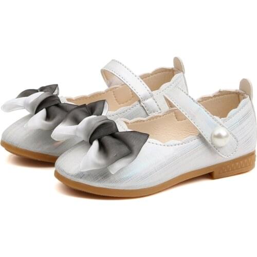 Baby Girl Bowknot Design Anti-Slip Casual Sneakers Toddler Kids Soft Soled Princess Sweet Walking Shoes