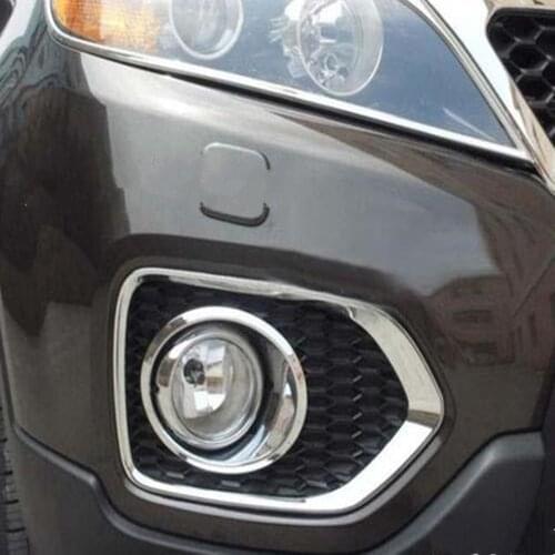 For Kia Sorento 2010 2011 2012 ABS Chrome Front Rear Fog Light Foglight Lamp Cover Trim Bumper Protector Decoration Car Styling