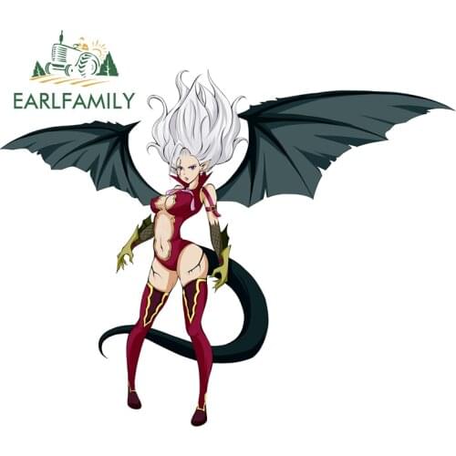 EARLFAMILY 13cm x 10.1cm for Fairy Tail Mirajane Strauss Car Stickers Anime Occlusion Scratch Decals Laptop Vehicle Decor DIY