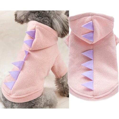 Fleece Dog Clothes Teddy French Bulldog Chihuahua Puppy Spring Autumn Pugs Cat Two-Legs Dinosaur Outfit Drop Ship Pet Shop Goods