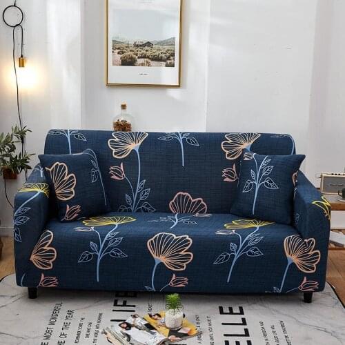 Yaapeet 1pc Geometric Sofa Slipcovers Elastic Leaf Printed Sofa Covers High Quality Heart-shaped Sofa Slipcovers for Bedroom
