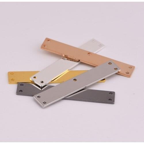 20 pieces of 35 * 6mm smooth porous rectangle 5 color copper rectangle long pendant connector DIY handmade materials