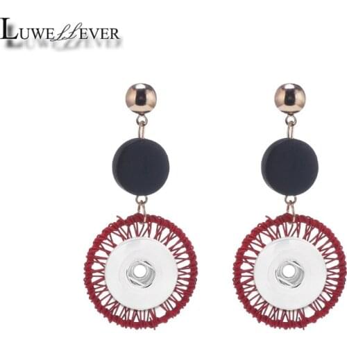 Trendy Earring Interchangeable 012 Earring Fit 12mm 18mm Snap Button Earring For Women Christmas Gift Charm Jewelry