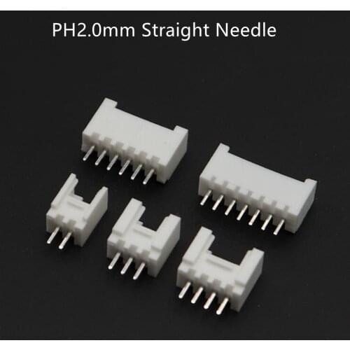 PH2.0mm Connector Female Straight/Curved Needle Socket 2/3/4/5/6/7/8/10P