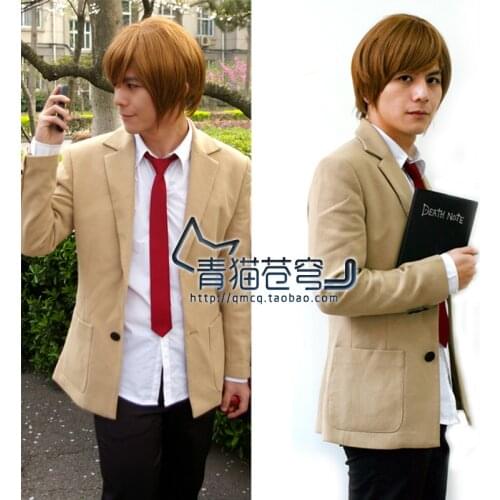 Death Note Light Yagami Cosplay Costume Japanese School Uniform Casual Men Cosplay Suit