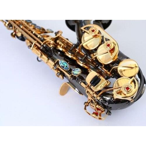 Brass Black Nickel Gold Key Carve Pattern Bb Bend Althorn Soprano Saxophone Abalone Button Buttons Wind Instrument With Case