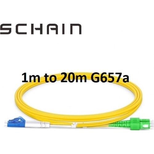 LC UPC to SC APC Duplex 2.0mm PVC Single Mode Fiber Patch Cable jumper fiber patch cord fibra optica ftth