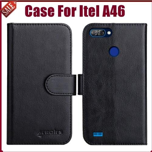 Hot! Itel A46 Case 5.45" Fashion 6 Colors Flip Soft Leather Wallet Protective Cover For Itel A46 Case Phone Bag