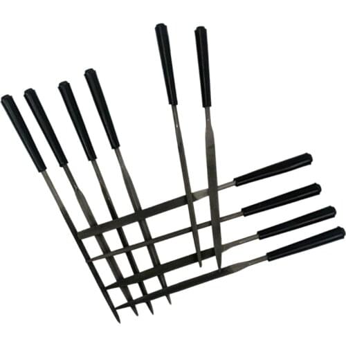 M89D 10pcs Professional Guitar Frets Nuts Needle File Set Polished File Rasp Grinding Knife Guitar Repair Tool