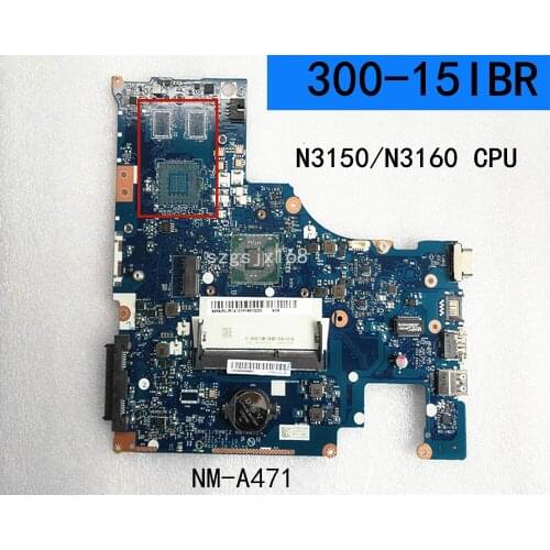 N3150 N3160 CPU NM-A471 FOR Lenovo Ideapad 300-15ibr Notebook motherboard BMWC1/BMWC 100% completed the test