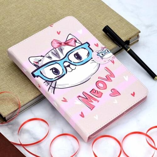 Lovely Children Cartoon Leather Tablet Case For 8 Inch Universal Flip Smart Stand Cover for Samsung Tab A 8.0 inch Funda+pen