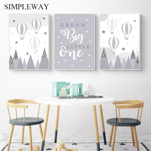 Minimalist Canvas Poster Cartoon Simple Quotes Wall Art Print Canvas Painting Nordic Decorative Picture Baby Bedroom Decor