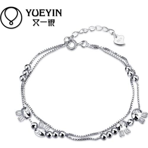 H020 silver fashion bracelets silver plated jewelry silver jewelry wedding jewelry for women charm chain