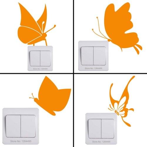 Glow in the Dark Butterfly Wall Stickers for Kids Rooms Boys Girls Bedroom Decoration Car Laptop Decorative Butterflies Stickers