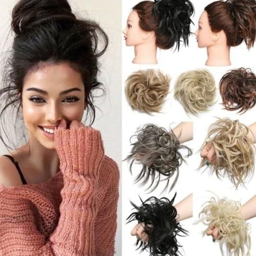 2020 Newest Fashion Curly Messy Hair Ring Scrunchie Ponytail Holder HeadBands Headwear HairBands Hair Accessories Styling Tool